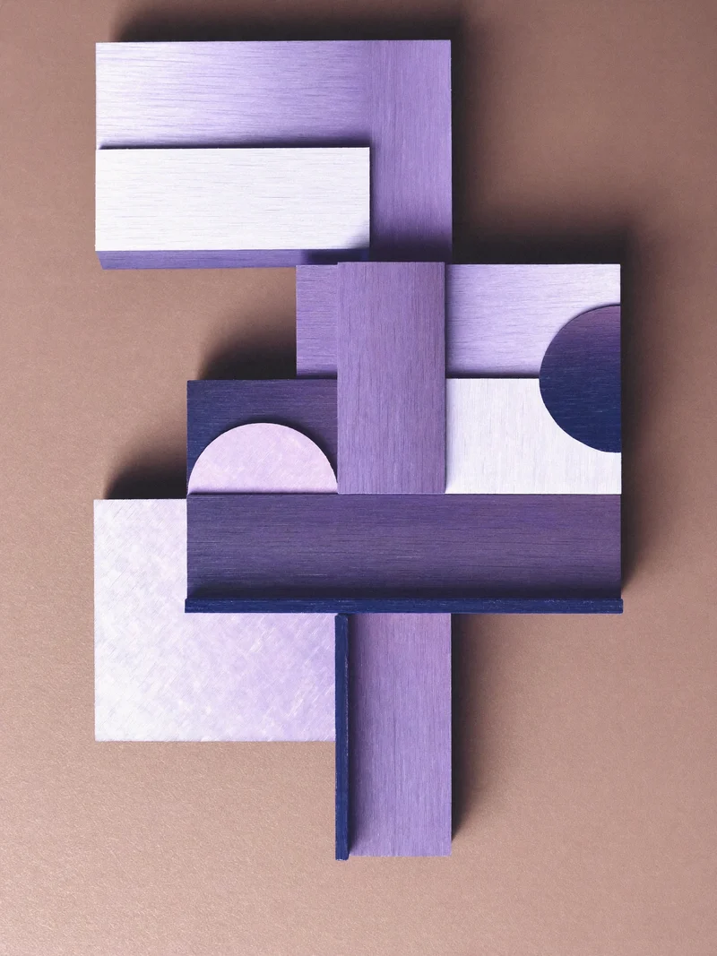 Illustrazione concettuale del puzzle astratto in legno